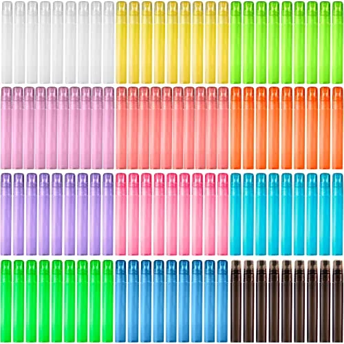 Spray Bottles Plastic Perfume Empty, 10 ml, pack of 108, assorted
