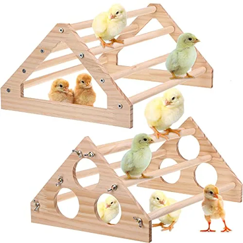 Wooden Chicken Perch Large Chick, 10.6 x 7.1 in, pack of 2