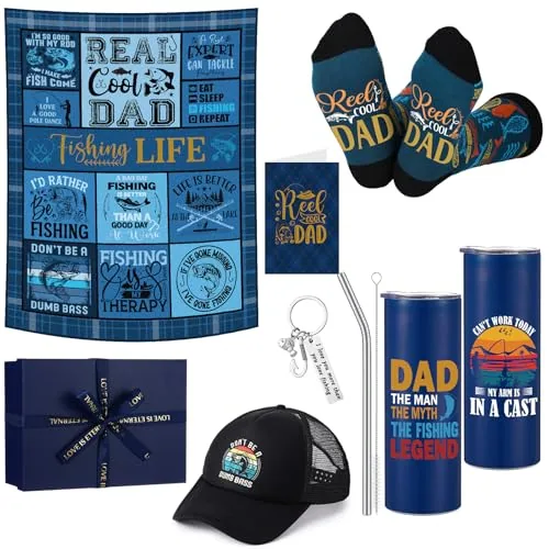 Fathers Day Fishing Presents Blanket, pack of 7