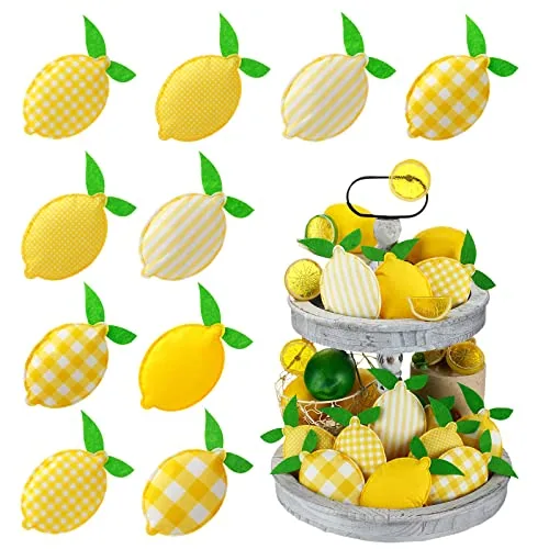 Lemon Tiered Tray Stuffed Fabric, pack of 12