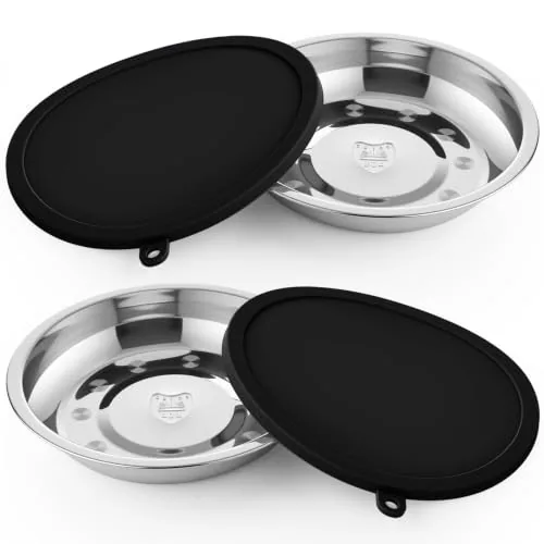 Dog Bowl Lid, pack of 4, black