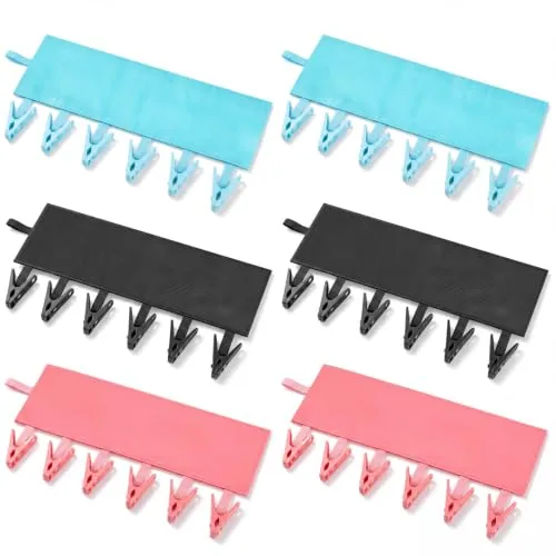 Travel Hanger Clip Foldable Clothespin, pack of 6