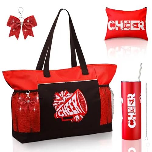 Cheer Bag Tumbler Keychain, pack of 4, red
