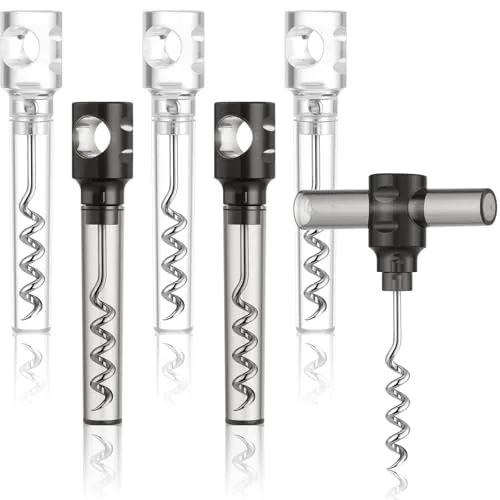 Travel Pocket Wine Corkscrew Portable, pack of 6, black