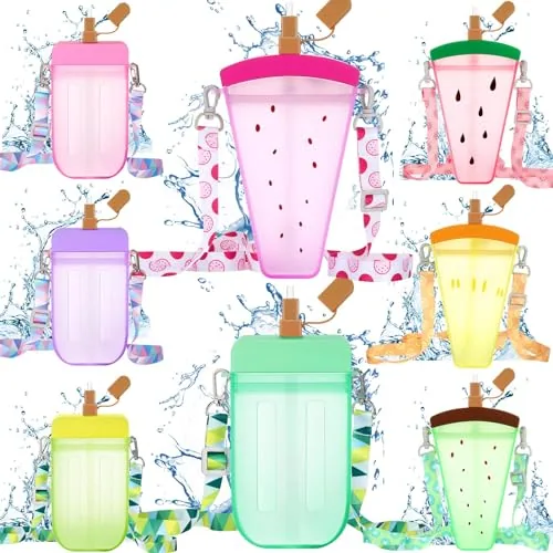 Cute Water Bottles Straw Kawaii, pack of 8