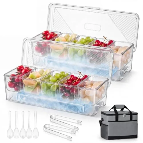 Chilled Condiment Box Ice Insulated, pack of 2