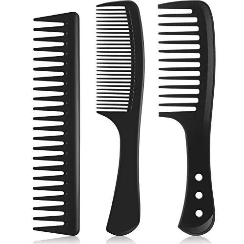 Wide Tooth Detangling Hair Comb, pack of 3