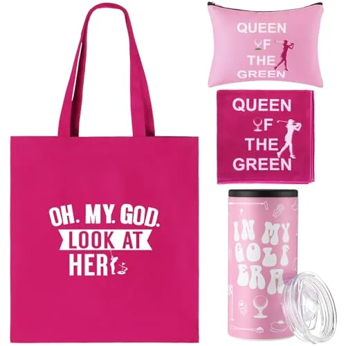 Golf Pink Birthday Stainless Steel, 12 oz, pack of 4, pink