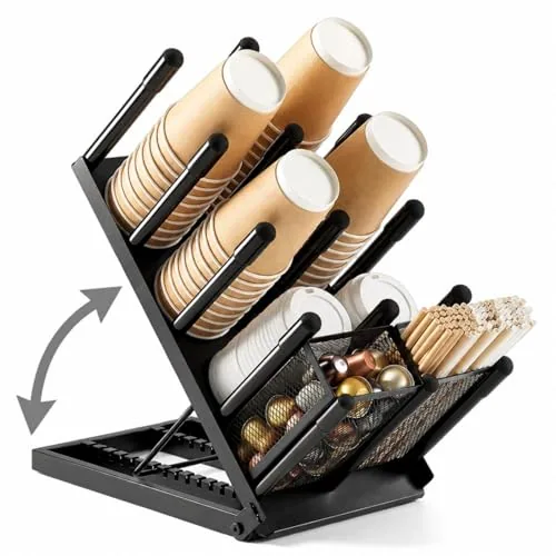 -compartment Coffee Cup Lid Holder