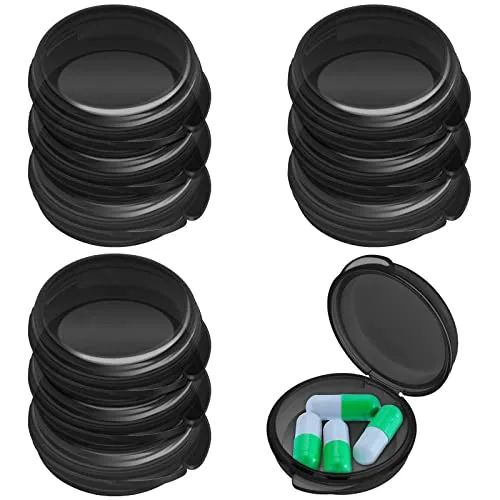Small Pill Case Travel Container, pack of 10