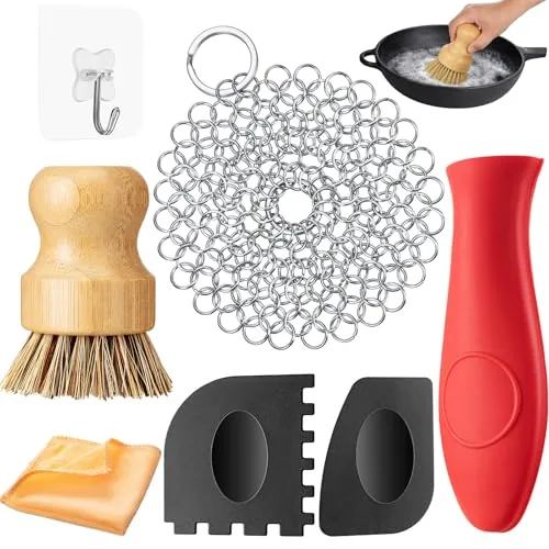 Cast Iron Cleaning Kit, pack of 7, bright