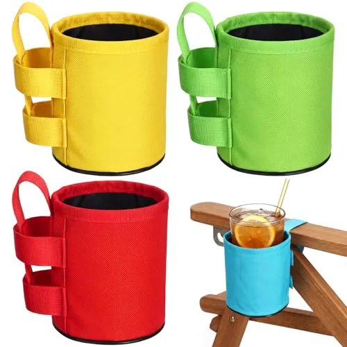 Beach Chair Cup Holder Drink, 4.1x3.5in, pack of 4