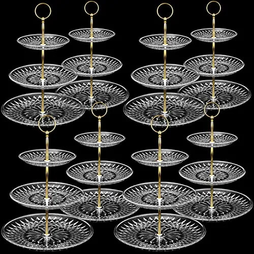 Tier Acrylic Cake Stand, pack of 8, clear