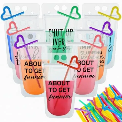 Alcohol Drink Pouches, pack of 24 sets, black