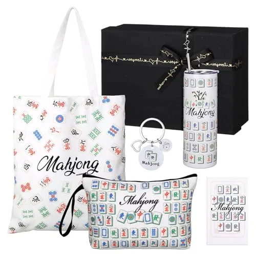 Mahjong Tumbler Bag Keychain Card, pack of 6