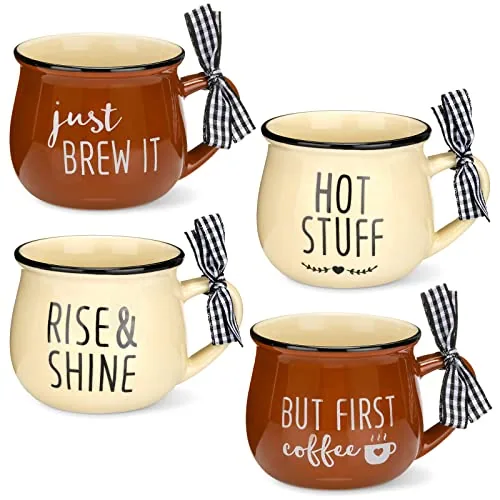 Espresso Mugs Coffee Bar Brown, pack of 4, brown