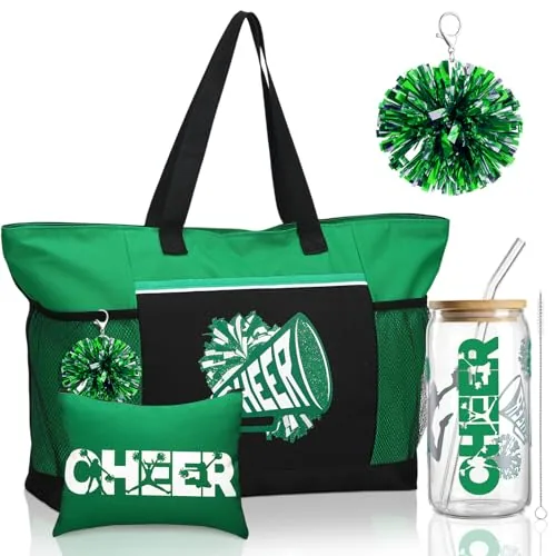Cheer Bag Tumbler Keychain, pack of 4, green