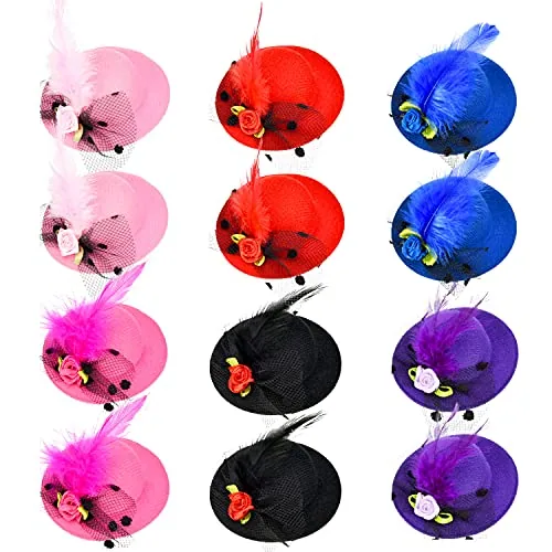 Mini Tea Party Hats Clip, pack of 12