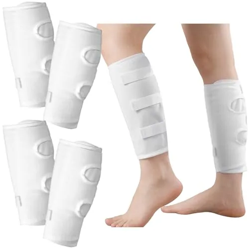 White Moisturizing Leg Wraps Cotton, 2 pairs, white