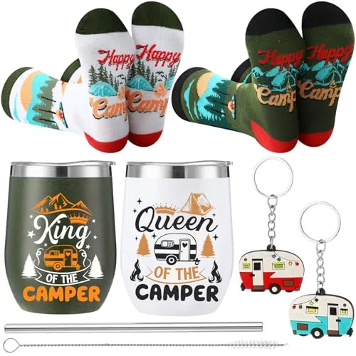 Camping Rv Couple Includes Stainless, 12 oz, pack of 6