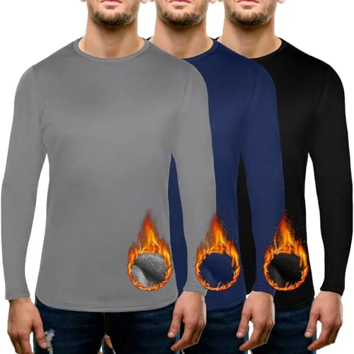 Thermal Shirt, pack of 3, black